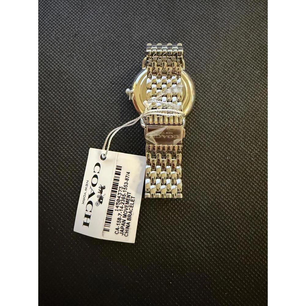 COACH Women's Silver Elliot Stainless Steel Watch 36mm - Picture 5 of 5